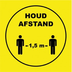 'Houd afstand' sticker